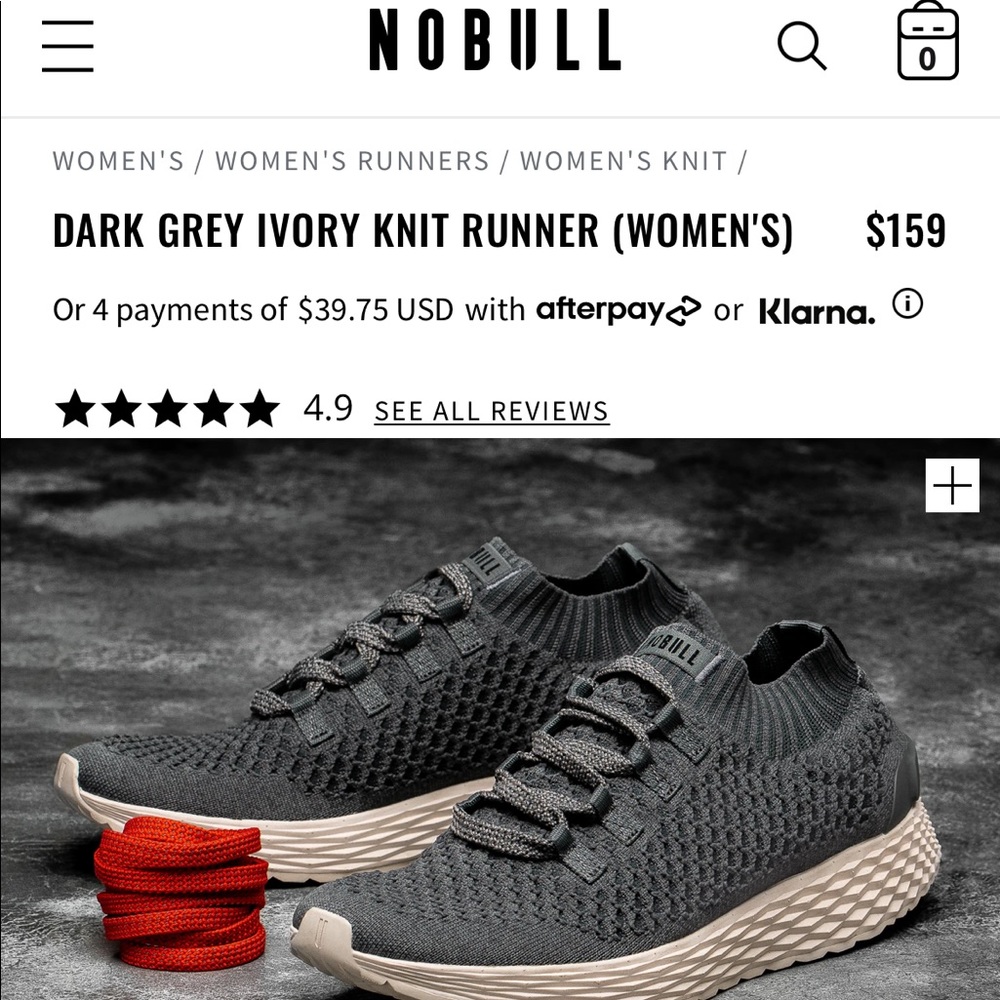 COPY - NOBULL Dark Grey Ivory Knit Runner